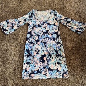 Lilly Pulitzer Puff Sleeve Midi Dress, M